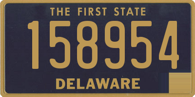 DE license plate 158954