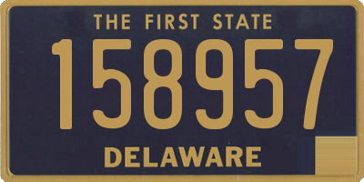 DE license plate 158957