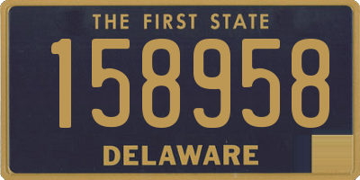 DE license plate 158958