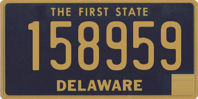 DE license plate 158959