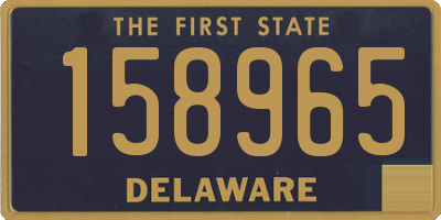 DE license plate 158965