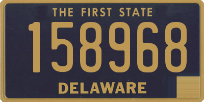 DE license plate 158968