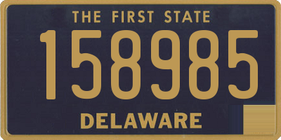 DE license plate 158985