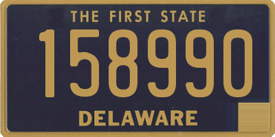 DE license plate 158990