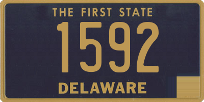 DE license plate 1592