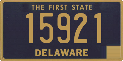 DE license plate 15921