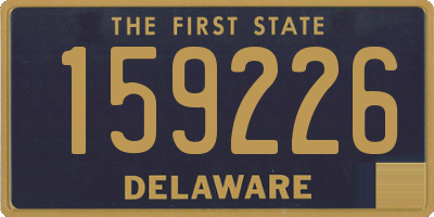 DE license plate 159226