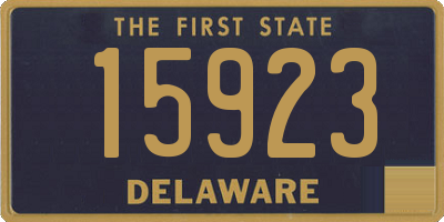 DE license plate 15923