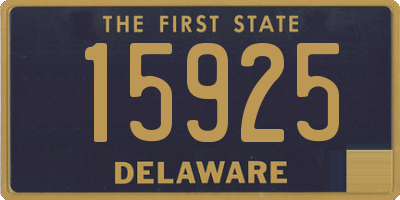 DE license plate 15925