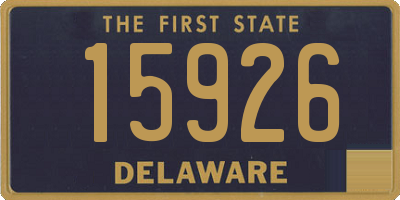 DE license plate 15926