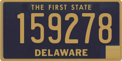 DE license plate 159278