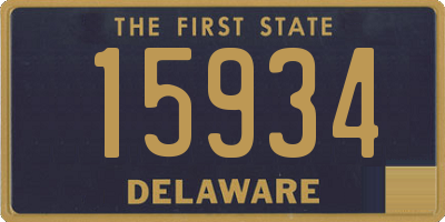 DE license plate 15934