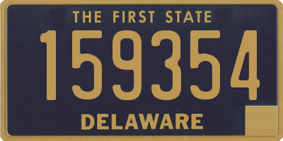 DE license plate 159354