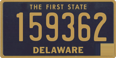 DE license plate 159362