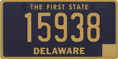 DE license plate 15938