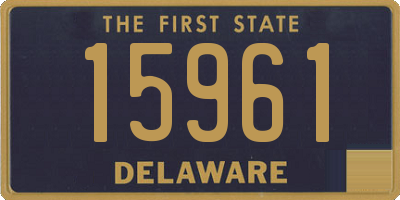 DE license plate 15961