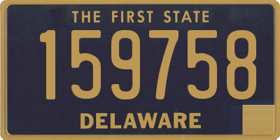 DE license plate 159758