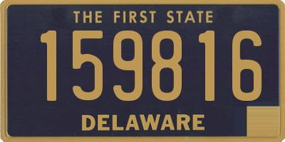 DE license plate 159816