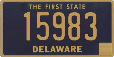 DE license plate 15983