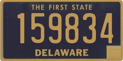 DE license plate 159834