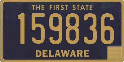 DE license plate 159836