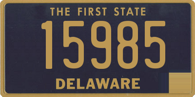 DE license plate 15985