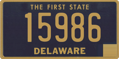 DE license plate 15986