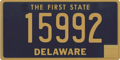 DE license plate 15992