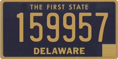 DE license plate 159957