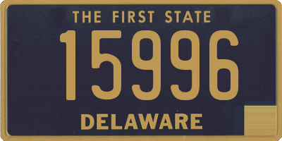 DE license plate 15996