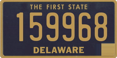 DE license plate 159968