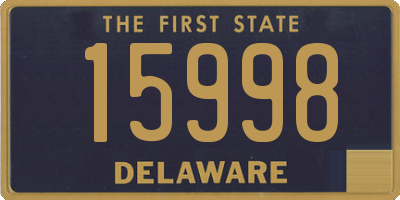 DE license plate 15998