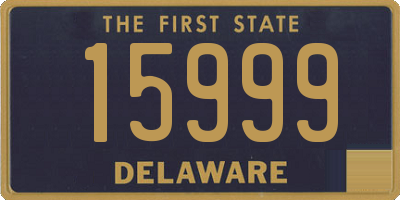 DE license plate 15999