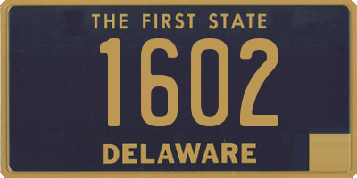 DE license plate 1602