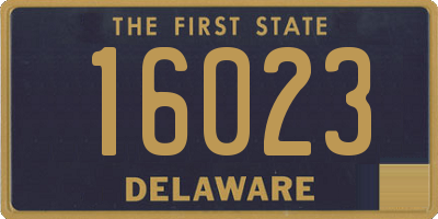 DE license plate 16023