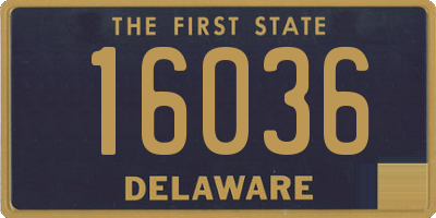 DE license plate 16036