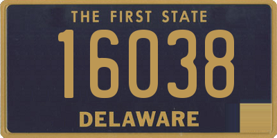 DE license plate 16038