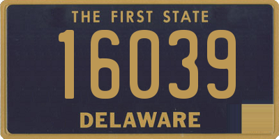 DE license plate 16039