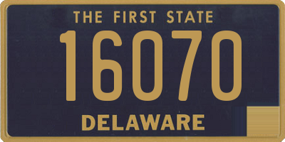 DE license plate 16070