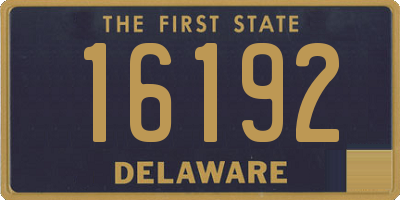 DE license plate 16192