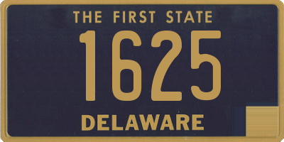 DE license plate 1625