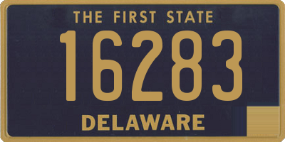 DE license plate 16283