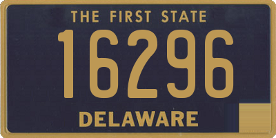 DE license plate 16296