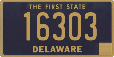 DE license plate 16303