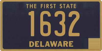 DE license plate 1632