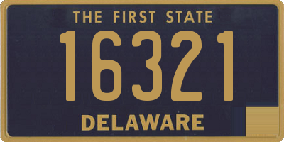 DE license plate 16321