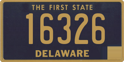 DE license plate 16326