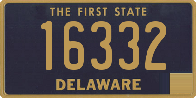 DE license plate 16332