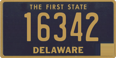 DE license plate 16342