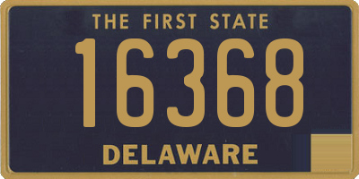 DE license plate 16368